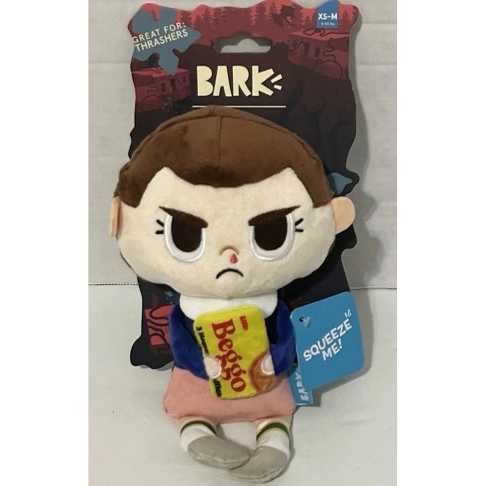 Bark Stranger Things Eleven Off-Leash Plush Dog Toy Squeaker Crinkle XS-M 0-50lb